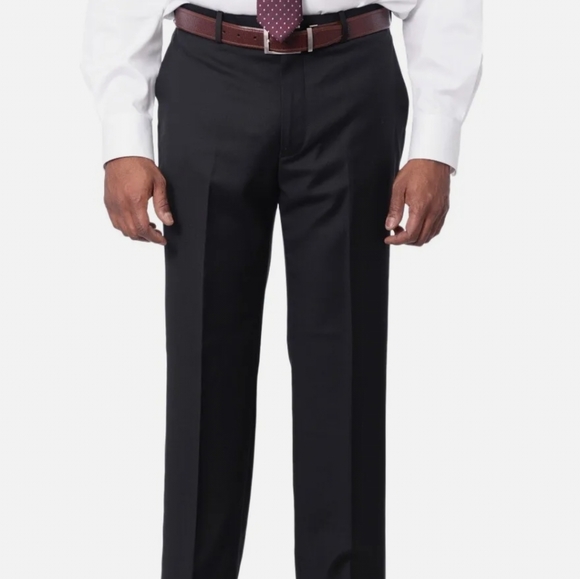 Men's Navy Dress Pants 40 Quality 100% Wool by Montefino - Picture 1 of 10